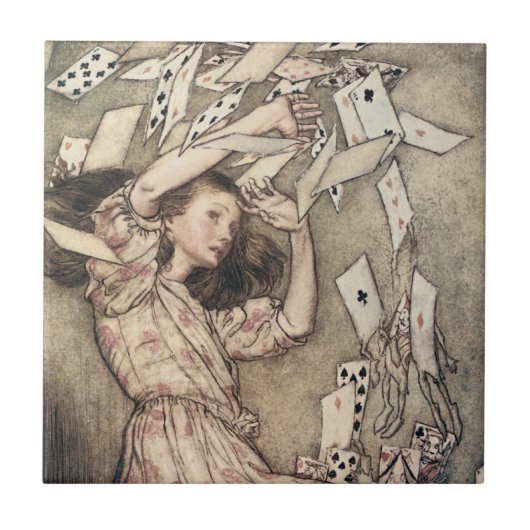 ヴィンテージアリスの冒険inワンダーランドbyラッカム タイル (正面)