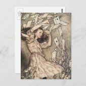 ヴィンテージアリスの冒険inワンダーランドbyラッカム ポストカード (正面/裏面)