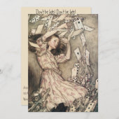 ヴィンテージアリスの冒険inワンダーランドbyラッカム 招待状 (正面/裏面)