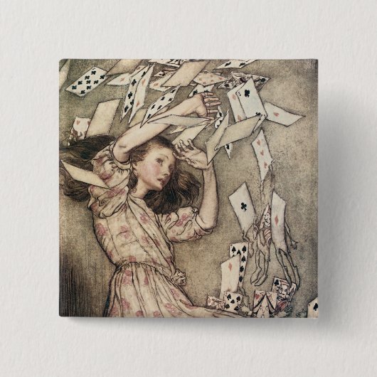 ヴィンテージアリスの冒険inワンダーランドbyラッカム 缶バッジ (正面)