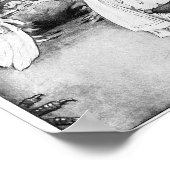 ヴィンテージアリスインワンダーランドイラストレーション ポスター (角)