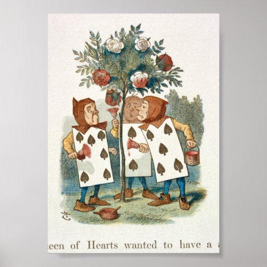 ヴィンテージアリスインワンダーランドイラストレーション ポスター (正面)