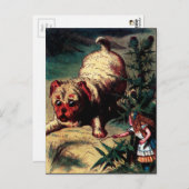 ヴィンテージアリスインワンダーランドイラストレーション ポストカード (正面/裏面)