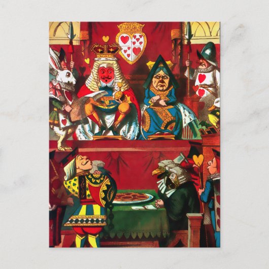 ヴィンテージアリスインワンダーランドイラストレーション ポストカード (正面)