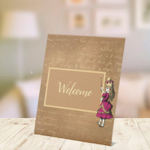 ヴィンテージアリスインワンダーランドウェルカムテーブルトップ