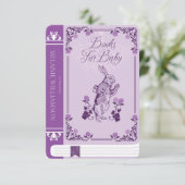 ヴィンテージアリスインワンダーランドウサギの本のベビー エンクロージャーカード (スタンド正面)