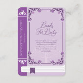 ヴィンテージアリスインワンダーランドウサギの本のベビー エンクロージャーカード (裏面)