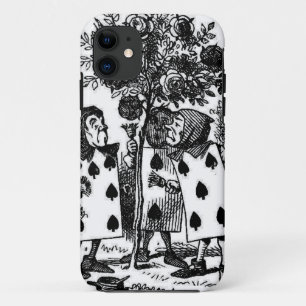ヴィンテージアリスインワンダーランドカードズ絵画バラ iPhone 11 ケース