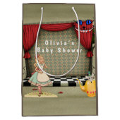 ヴィンテージアリスインワンダーランドガールカスタム ミディアムペーパーバッグ (正面)