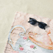 ヴィンテージアリスインワンダーランドコラージュデコパージュ ビーチタオル (インサイチュ)