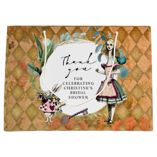 ヴィンテージアリスインワンダーランドサンキュー ラージペーパーバッグ (正面)