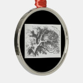 ヴィンテージアリスインワンダーランドチェシャーキャットオーナメント メタルオーナメント (右)