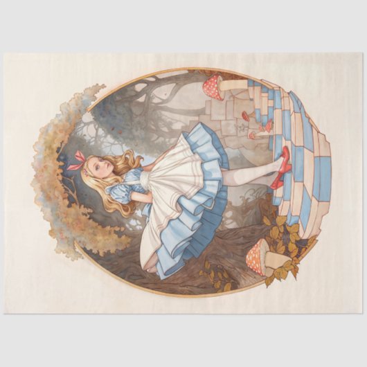 ヴィンテージアリスインワンダーランドティッシュペーパー 薄葉紙 (正面)