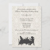 ヴィンテージアリスインワンダーランドティーパーティー誕生日 招待状 (裏面)