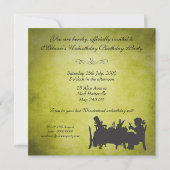 ヴィンテージアリスインワンダーランドティーパーティー誕生日 招待状 (裏面)