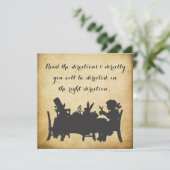 ヴィンテージアリスインワンダーランドティーパーティー誕生日 招待状 (スタンド正面)