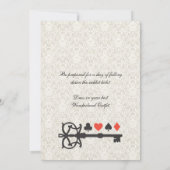 ヴィンテージアリスインワンダーランドティーパーティー誕生日 招待状 (裏面)