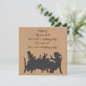 ヴィンテージアリスインワンダーランドティーパーティー誕生日 招待状 (スタンド正面)