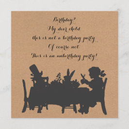 ヴィンテージアリスインワンダーランドティーパーティー誕生日 招待状