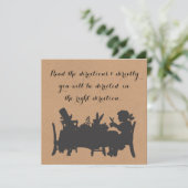 ヴィンテージアリスインワンダーランドティーパーティー誕生日 招待状 (スタンド正面)