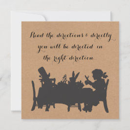 ヴィンテージアリスインワンダーランドティーパーティー誕生日 招待状