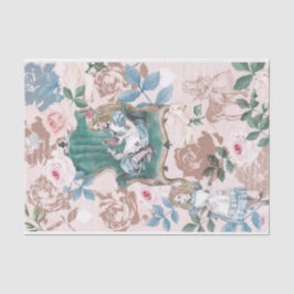 ヴィンテージアリスインワンダーランドデコップピンクローズ 薄葉紙