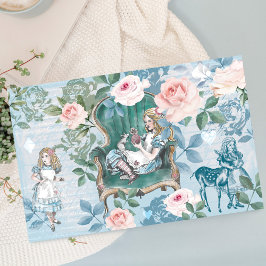 ヴィンテージアリスインワンダーランドデコップピンクローズ 薄葉紙