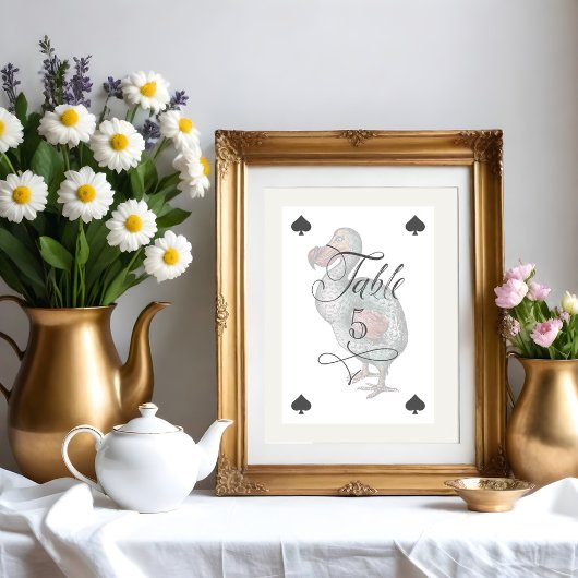 ヴィンテージアリスインワンダーランドドードバードキャラクター テーブルナンバー