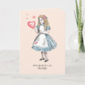 ヴィンテージアリスインワンダーランドハッピーバレンタインデー シーズンカード (正面)
