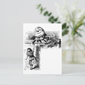 ヴィンテージアリスインワンダーランドハンプティダンプティオンウォール ポストカード (スタンド正面)