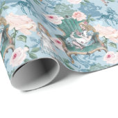 ヴィンテージアリスインワンダーランドピンクローズデコパージュ ラッピングペーパー (ロールコーナー)