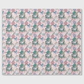 ヴィンテージアリスインワンダーランドピンクローズデコパージュ ラッピングペーパー (フラット)