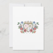 ヴィンテージアリスインワンダーランドフローラブライダルシャワー 招待状 (裏面)