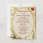 ヴィンテージアリスインワンダーランドプリンセスブライダルシャワー 招待状 (裏面)