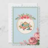 ヴィンテージアリスインワンダーランドベビーシャワーティー招待状 招待状 (裏面)