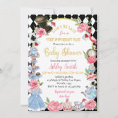 ヴィンテージアリスインワンダーランドベビーシャワー招待状 招待状 (正面)