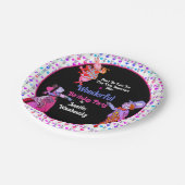 ヴィンテージアリスインワンダーランドワンダフル誕生日 ペーパープレート (アングル)