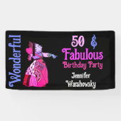 ヴィンテージアリスインワンダーランドワンダフル誕生日 横断幕 (横)