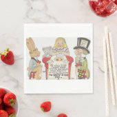 ヴィンテージアリスインワンダーランド不機嫌ティーパーティー スタンダードランチョンナプキン (インサイチュ)