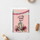 ヴィンテージアリスインワンダーランド不機嫌ハッターティーパーティー ノートカード (正面/裏面インサイチュ)