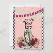 ヴィンテージアリスインワンダーランド不機嫌ハッターティーパーティー ノートカード (正面)
