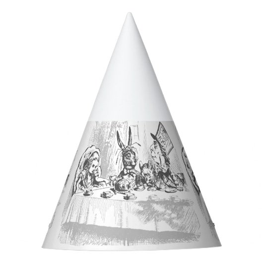 ヴィンテージアリスインワンダーランド誕生日ティーパーティーハット パーティーハット (正面)