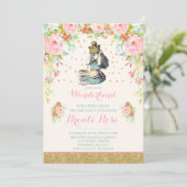 ヴィンテージアリスインワンダーランド誕生日招待状 招待状 (スタンド正面)