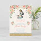 ヴィンテージアリスインワンダーランド誕生日招待状 招待状 (スタンド正面)