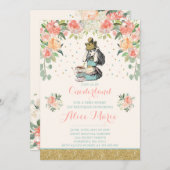 ヴィンテージアリスインワンダーランド誕生日招待状 招待状 (正面/裏面)