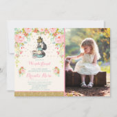 ヴィンテージアリスインワンダーランド誕生日招待状 招待状 (正面)