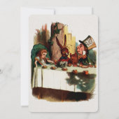 ヴィンテージアリスインワンダーランド誕生日 招待状 (裏面)