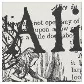 ヴィンテージアリスコラージュ白黒 ファブリック (クローズアップ)