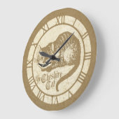 ヴィンテージアリスチェシャーキャット ラージ壁時計 (傾斜)