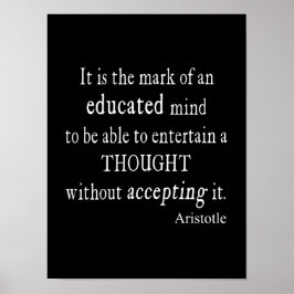 ヴィンテージアリストテレス教育マインド考え引用文 ポスター